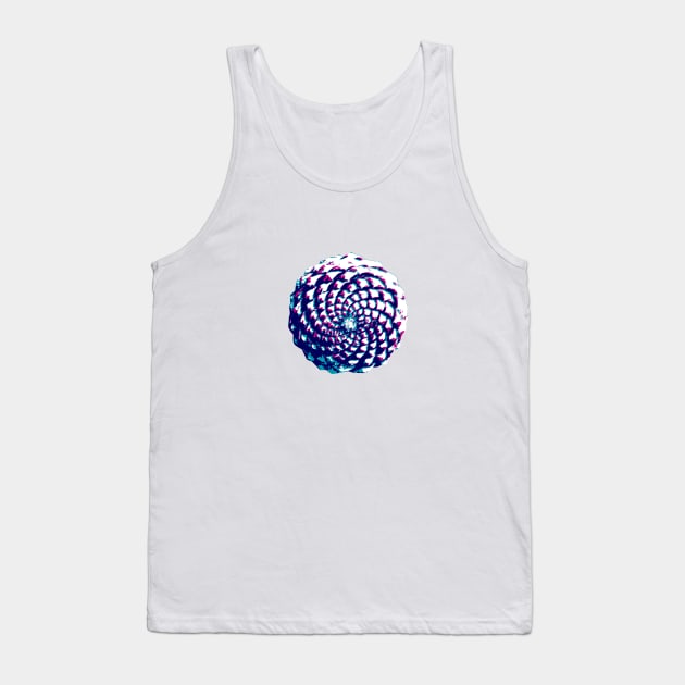 pine cone in aqua, purple and indigo Tank Top by VrijFormaat